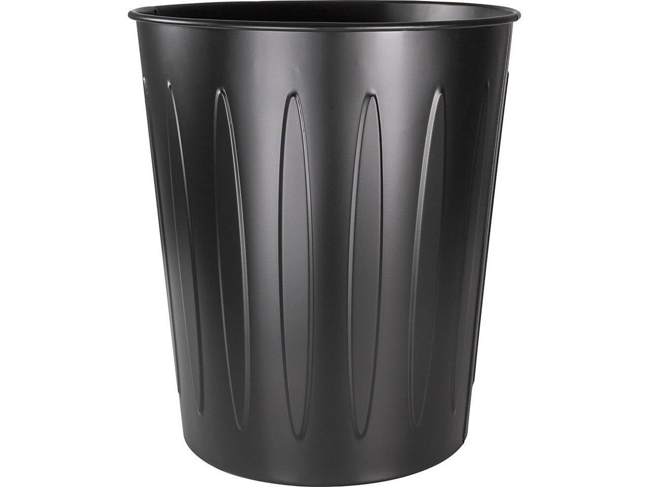 Genuine Joe 6-Gallon Fire-Safe Trash Can, Black