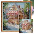 thumbnail image 1 of Kit Punto Cruz Panadería Impreso Hilo Algodón Ecológico Bordado 14CT 34x34cm, 1 of 9
