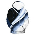 thumbnail image 4 of Miluxas Men's hooded bathroom light and shadow printed pullover long sleeved shirt Blue, 4 of 6