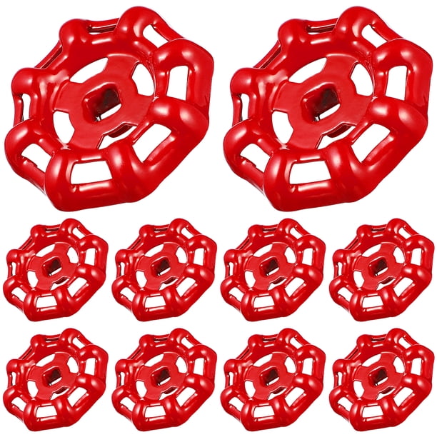 Mango de válvula de hierro fundido de 10 piezas, válvula de bola, mangos de válvula de cierre de rueda de mano