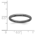 thumbnail image 5 of 925 Sterling Silver Stackable Black-plated Ring Eternity Band Size 6, 5 of 6
