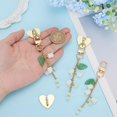 thumbnail image 3 of PLIGREAT - 3 cadenas de abalorios floral para Kindle, flor de caana, lector electrónico de teléfono, eantos de bolso con gaho de corazón, pulseras decorativas para mujer, teléfono, 3 of 5