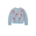 thumbnail image 2 of Planet Gold Girls Bow Print Ombre Sweater, Sizes 12M-18, 2 of 6