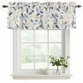 thumbnail image 2 of Blue Botanical Valances for Windows, Farmhouse Spring Summer Plant Light Filtering Kitchen Curtains, Rod Pocket Window Valance Curtains for Living Room Bedroom, 42" W x 18" L, 2 Panels, 2 of 9