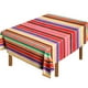 thumbnail image 1 of Hxezoc Mantel Mexicano A Rayas De 59 X 84 Pulgadas, Mantel De Sarape Mexicano De Algodón Con Flecos Cuadrados Grandes Para Decoraciones De Bodas Y Fiestas Mexicanas, Cubierta De Mesa Al Aire Libre (Ro, 1 of 4