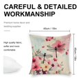 thumbnail image 2 of Dragonfly in the flower bushes Linen toss pillowcase Decoration pillowcase Gift preferred 18x18" Cushion cover 1 set Sofa pillowcase Sofa bedroom living room car, 2 of 8