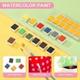thumbnail image 3 of Uxcell 12Pcs Watercolor Paint Refill, 4g Solid State Watercolor Paint Set for Art Crafts Painting Supplies, Orange Red, 3 of 7