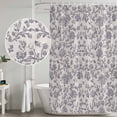 thumbnail image 5 of Xipuska Haze Blue Leaf Shower Curtain - Water Repellent Fabric Shower Curtains Washable, Retro Farmhouse Plant Floral Branch Decorative Polyester Cloth Bathroom Curtains Modern Bath Decor 66"x72", 5 of 6