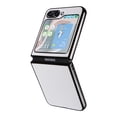 thumbnail image 5 of Case for Samsung Galaxy Z Flip 5, PU Vegan Leather Back & Hard PC Bumper Wireless Charging Shockpoof Protective Slim Anti-Scratch Phone Case for Samsung Galaxy Z Flip 5 - White, 5 of 13