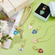 thumbnail image 5 of 7 llaveros de 7 colores con forma de corazón y ojo malvado, para la buena suerte, para hacer tú mismo, para decorar bolsos., 5 of 6