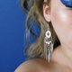 thumbnail image 5 of Guardurnaity Pendientes occidentales de forma ovalada retro Joyería bohemia para mujeres niñas Ropa, zapatos y accesorios Miscelánea blanco, 5 of 6