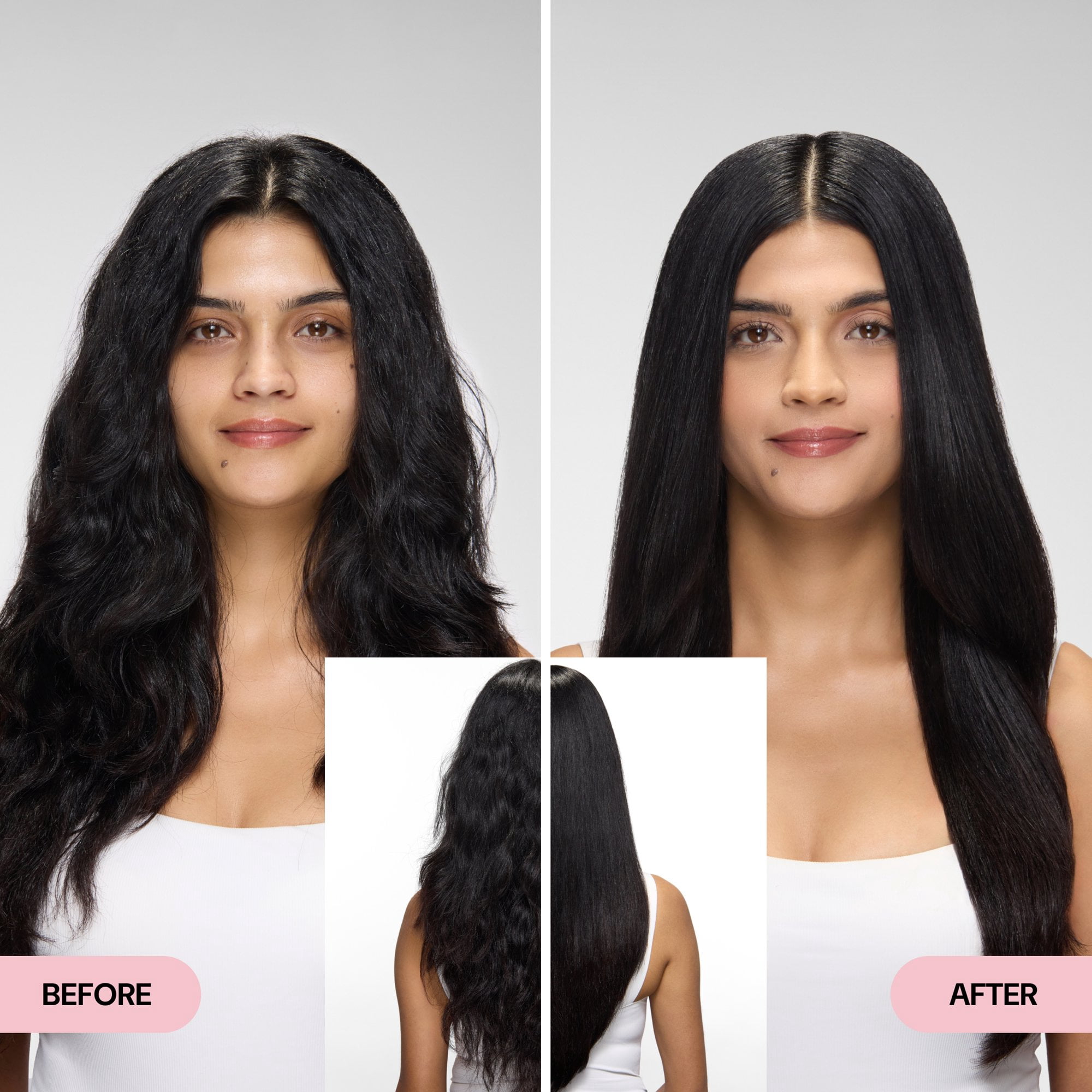 L'ange Hair Le Vite Ceramic Straightening Brush with Digital LCD Display for Sleek Frizz-Free Hair (Blush)