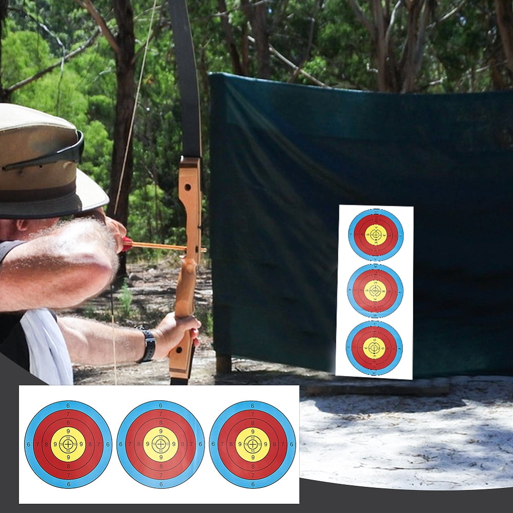 40pcs Targets Paper Archery Target Practice Accessories 3 Spot Vertical TargetsDIY