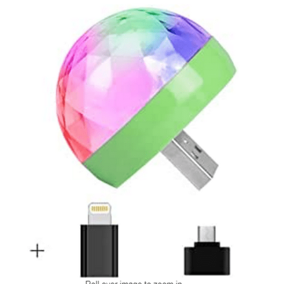 Roofei Disco Lights LED 4W Disco Ball Sound Activated Party Lights Bluetooth Speaker, Stage Par Light Home Room Parties Christmas Karaoke Bar Show