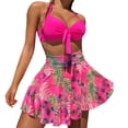thumbnail image 1 of Gibobby Conjunto de traje de baño de bikini Conjunto de bikini de mujer Impreso Conjunto de bikini de piezas de ropa de playa Traje de baño sexy caliente(Rosa caliente,CH), 1 of 5