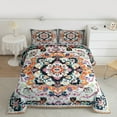 thumbnail image 2 of jejeloiu Vintage Hippie Boho Bedding Comforter Set,Retro Batik Aesthetic Twin Comforter Sets,Blue Orange Gray Bedding Set For Girl Boys,Microfiber Bedroom Decor Reversible,2 Pieces, 2 of 8