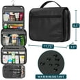 thumbnail image 2 of PAVILIA Hanging Toiletry Bag Women Men, Foldable Cosmetic Organizer Travel Bag, Water Resistant Makeup Bag Toiletries, Large Travel Essentials Kit (Black), 2 of 8