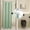 Green, variant on 3 in 1 Waterproof Waffle Weave Shower Curtain and Clear Liner Set with 6 Stainless Steel Hooks Double Sided for Bathroom 72 Inches Heavy Duty Polyester Fabric Shower Curtains 36x72