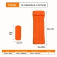 thumbnail image 3 of Camping Inflatable Sleep Mat with Built-in Pump, 75"x24" Air Cushion, Compact Lightweight for Hiking Backpacking Picnic, Includes Repair Kit & Bag (Orange), 3 of 12