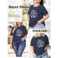 thumbnail image 4 of XCHQRTI Funny Rabbit Women Shirt Plus Size Graphic Tee Happy Easter Short Sleeve Oversized Tshirt, 4 of 9
