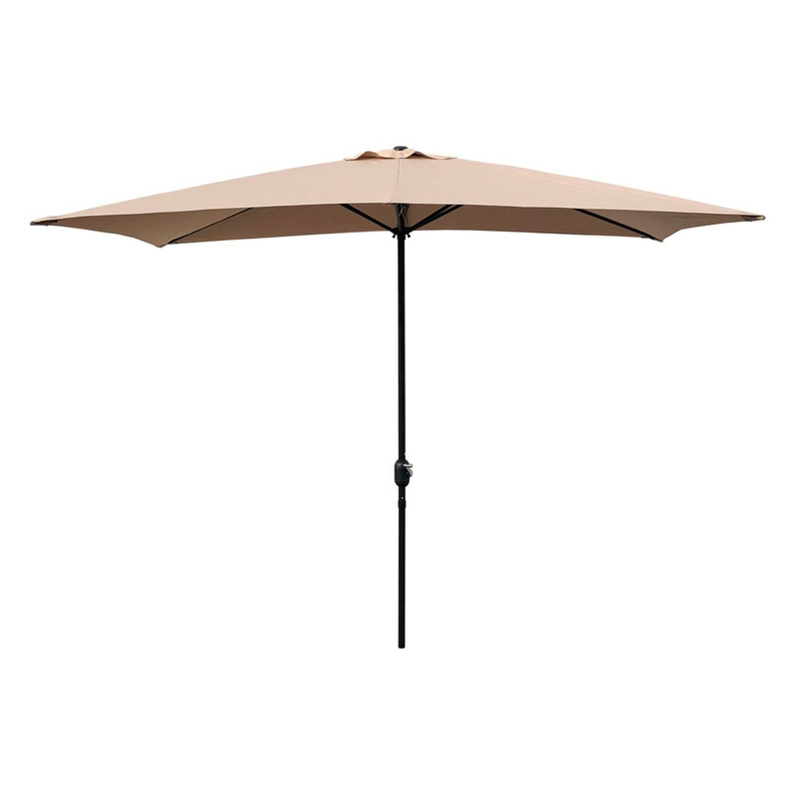 Details about   Adriatic 6.5-ft x 10-ft Rectangular Market Umbrella in Stone Olefin 