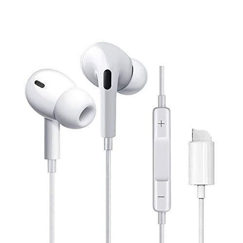 Active Noise Cancellation Compatible iPhone 7/8 Plus 13 12 11 Pro Max X XS XR 2 Packs Earbuds Headphones Wired in Ear Magnetic Earphones with Microphone and Volume Control 