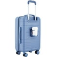 thumbnail image 6 of French Connection 22in Expandable Rolling Carry-on with Cup Holder, Stormy Blue, 6 of 9