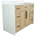 thumbnail image 2 of Palisade 48" Bathroom Vanity with Blonde Cabinet and Engineered Marble Top, 2 of 8