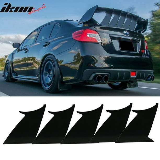 5pc Compatible With 15 19 Subaru Wrx Sti Abs Trunk Spoiler Wing Stabilizer Support Add On Walmart Com Walmart Com