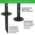 thumbnail image 4 of EXCELLO GLOBAL PRODUCTS Outdoor Bistro String Light Poles, 4 Pack, Extends to 10 ft, Universal Mounting Options Included with 100 ft. of G40 LED Lights (100 Lights), 4 of 7