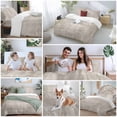 thumbnail image 5 of Lattice Cotton Bedding Duvet Cover Set King Size 4 Pieces Texture Soft Twill Plush Quilt Cover, Include 1 Duvet Cover 1 Flat Sheet And 2 Pillow, 5 of 7