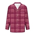 thumbnail image 6 of ALLLIST Pajamas Men Set Collared Sleepwear Purple Plaid Long Sleeve Tops & Bottom Button Down Pajamas Men S-3XL, 6 of 6