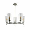thumbnail image 2 of 5-Light Living Room Chandelier Modern Simple Large Metal & Glass Ceiling Light, 2 of 10