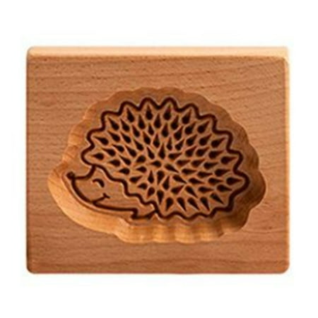 

Cookie Mold Shortbread Mold Wooden Biscuit Cutter Cookie Mold Cutter Gingerbread Biscuit Shortbread Mold(Hedgehog)