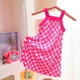 thumbnail image 4 of Vestido de verano para niñas con tirantes y estampado floral de seda helada, 4 of 6