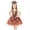 Costume18# Brown, variant on Girls Christmas Dress with Reindeer Design Festive Holiday Party Gown Elegant Sleeveless Outfit for Toddler and Kids Celebration Attire