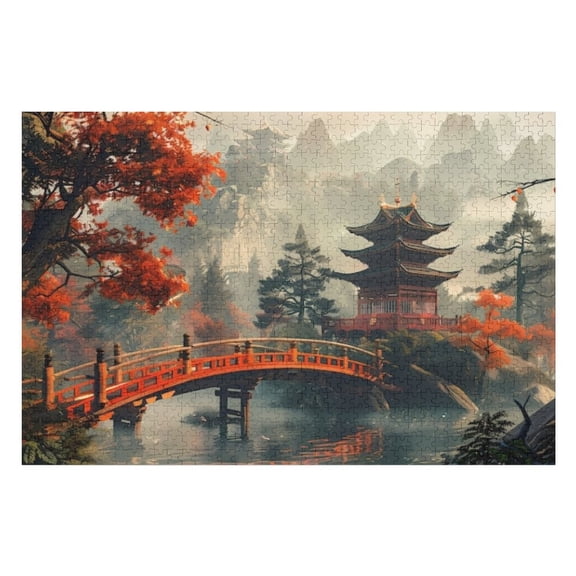 Puzzles for Adults 300 Pieces - Japan Funny Puzzles Gift for Birthday Wedding Christmas Halloween