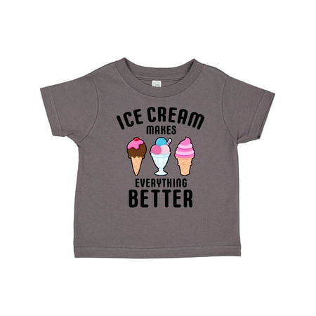 

Inktastic Ice Cream Makes Everything Better Boys or Girls Toddler T-Shirt