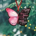 thumbnail image 4 of Pink Butterfly Bible Cross Car Mirror Hanging Ornament - Christian Gift & Xmas Tree Decor, 4 of 5