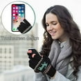 thumbnail image 3 of Gloves 2 Pairs Winter Screen Gloves Deer Cozy Warm Knitted Christmas Stocking Stuffers For Women Men, 3 of 3