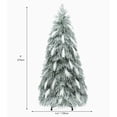 thumbnail image 3 of ModFusion 9ft Pre-Lit Flocked Natural Drooping Pampas Christmas Tree with 54 Feathers, Holiday Decoration Christmas Tree with 959 PE Branch Tips and 900 Lights, Green, 3 of 9