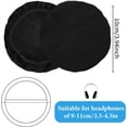 thumbnail image 2 of MODANU 2 Pairs Headphone Earpad Covers Headphone Sweat Covers Washable and Stretchable Ear Pads Protectors for Gym Libraries, Studying Gaming (Fit 9-11 cm, Black), 2 of 7