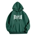 thumbnail image 5 of sususu Mens Black Hoodies Small Letter Print Hoodie Sweatshirt For Stylish Comfort And Everyday Wear,Dark Green,XXL, 5 of 6