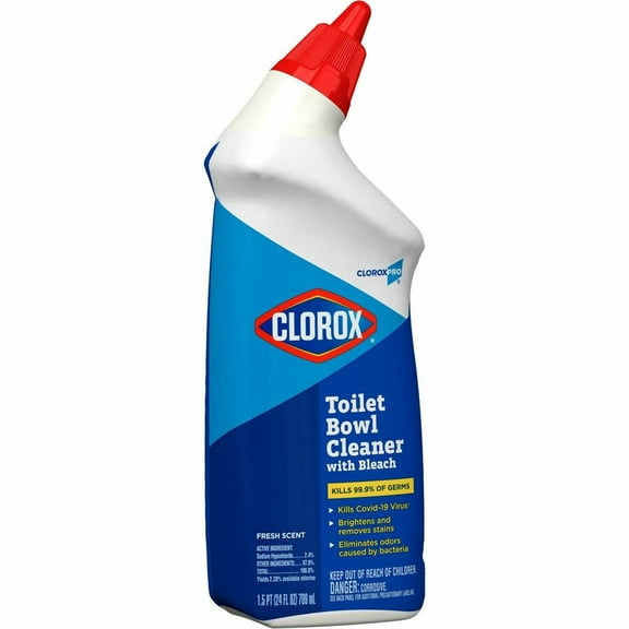 Clorox 31 Toilet Bowl Cleaner With Bleach, Fresh, 24oz Bottle, 12/carton