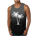 thumbnail image 2 of BXINGOHAI Mens Cotton Sleeveless Tank Tops Cut Off Muscle Gym T Shirts Running Beach Loose Fit Tees Today Dark Gray,XXL, 2 of 4