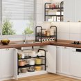 thumbnail image 2 of Estante para Cocina, Organizador Fregadero Debajo, Organizador de Fregadero, 2 Niveles Estante de Almacenamiento, con 10 Paneles Extraíbles, para Cocina, Baño, Ajustable (Negro 10 Paneles), 2 of 4