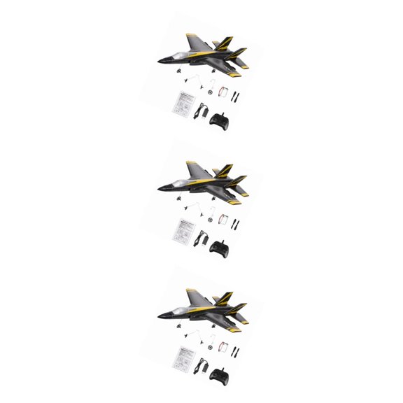 Bewildely RC aviones de ala fija Control remoto portátil al aire libre juguetes niños regalo negro Type1