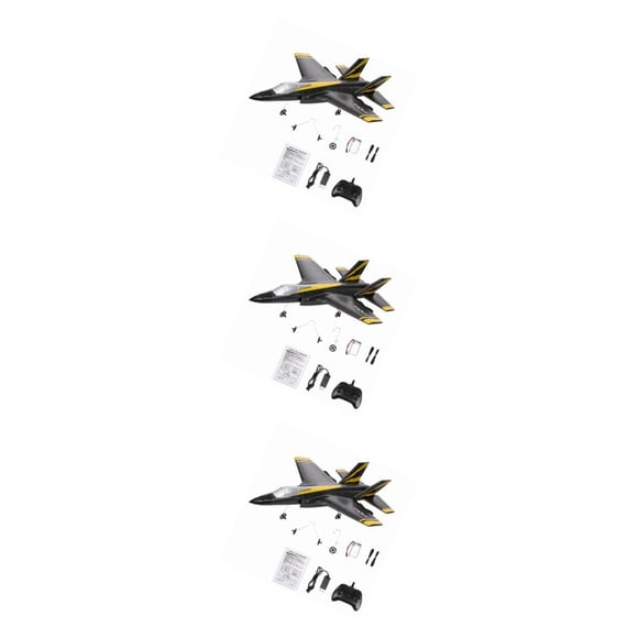 Bewildely RC aviones de ala fija Control remoto portátil al aire libre juguetes niños regalo negro Type1