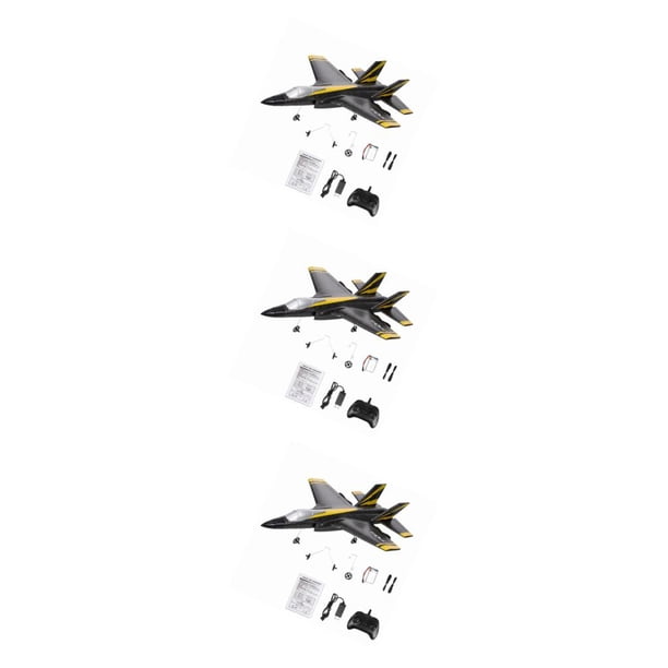 Bewildely RC aviones de ala fija Control remoto portátil al aire libre juguetes niños regalo negro Type1