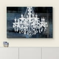 thumbnail image 3 of wall26 Canvas Print Wall Art White Chandelier Silhouette on Blue Background Decorative Lights Digital Art Modern Art Chic Relax/Calm Multicolor for Living Room, Bedroom, Office - 12"x18", 3 of 5